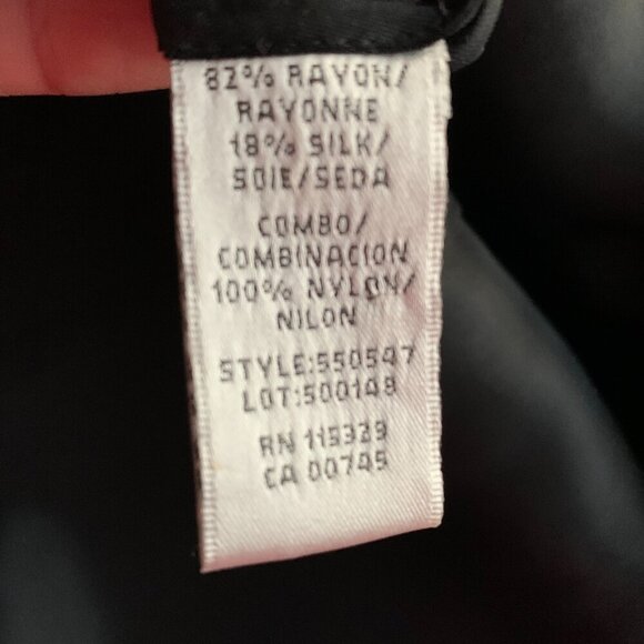 Badgley Mischka Black Velvet Silk Strapless Empire Waist Babydoll Formal Dress - Picture 15 of 16